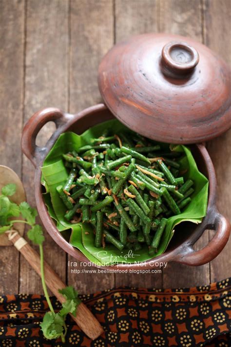 Galangal Long Beans And Dried Shrimps Stir Fry Long Bean Asian Recipes Dried Shrimp