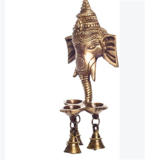 Ganesh Deepak With Bell Brass Wall Hanging At Rs Piece