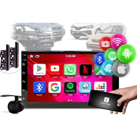 Kit Central Multimídia Android 12 Aparelho 2 Din Som Pra Carro Mp5