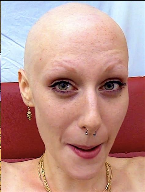 Pin On Bald Shaved Head Women Bald Women Shave Eyebrows