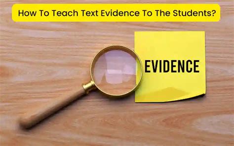 Textual Evidence Purpose Examples Importance