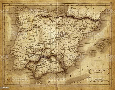 Map Of Hispania During The Roman Empire Stock Illustration - Download ...