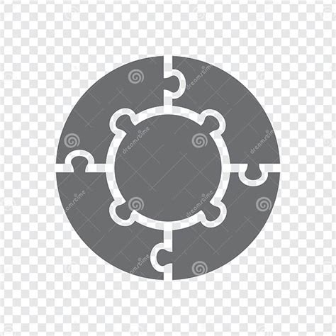 Simple Icon Circle Puzzle In Gray Simple Icon Circle Puzzle Of The