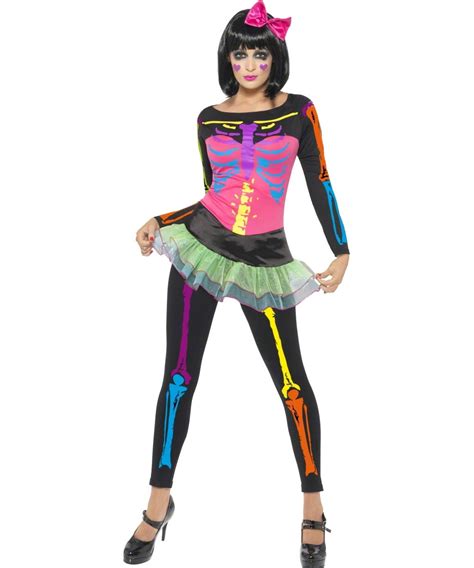 D Guisement Squelette Fluo Femme Costume Original Pas Cher F Te