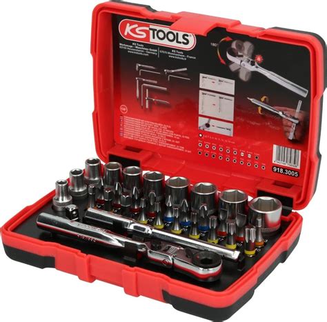 KS TOOLS 918 3005 Jeu De 33 Embouts De Vissage Coffret Douille