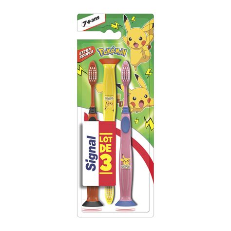 Pack De Signal Brosse Dents Junior Ans Pok Mon Extra Souple X