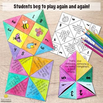 Kindness Fortune Teller Build Character Sel Game Origami Craft