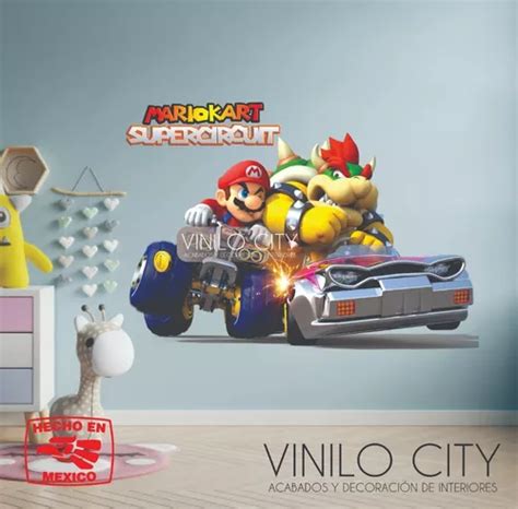 Vinil Decorativo Mario Kart Mario Con Bowser Cuotas sin interés