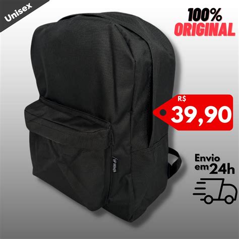 Mochila Escolar Preta All Black Shopee Brasil