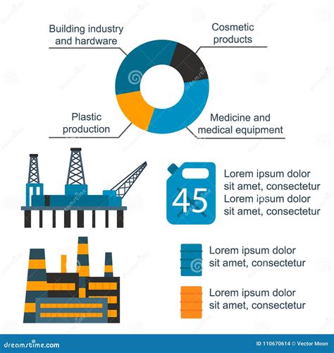 Oil Gas Industry Vector Manufacturing Gas Infographic World Oil