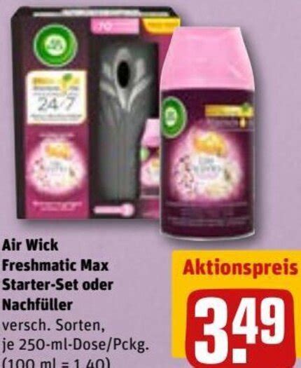 A ir Wick Freshmatic Max Starter Set oder Nachfüller 250 ml tilbud hos REWE