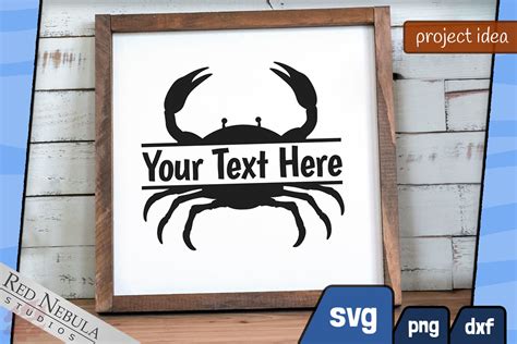 Crab Split Monogram Svg Png Dxf Graphic By Rednebuladigital