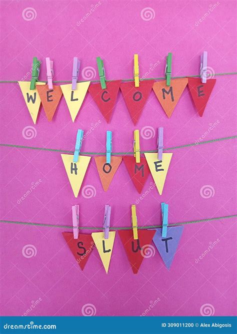 Funny welcome home banner stock photo. Image of adult - 309011200