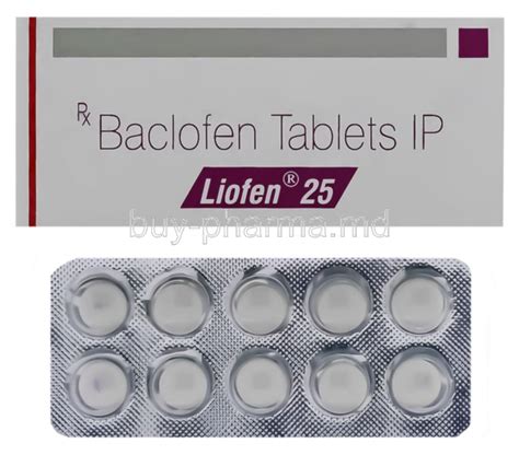 Buy Baclofen 10 Mg 25 Mg Tablet Online