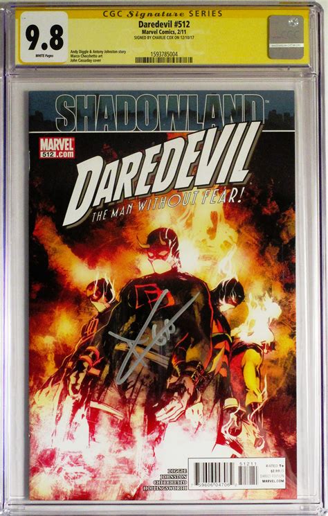 Daredevil Vol 2 512 Cover B CGC Signature Series 9 8 Signed By Charlie