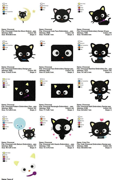 Collection 13 Chococat Embroidery Designs