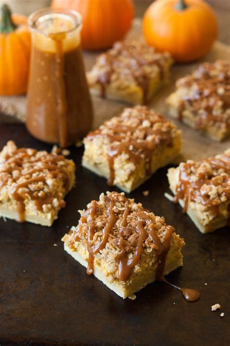 Cinnamon Caramel Pumpkin Cheesecake Shortbread Crumble Bars 5 The Kitchen Mccabe