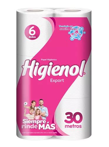 Papel Higiénico Higienol Export Simple Hoja 30 M De 6 U Mercadolibre