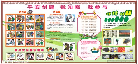 平安创建宣传展板设计图展板模板广告设计设计图库昵图网