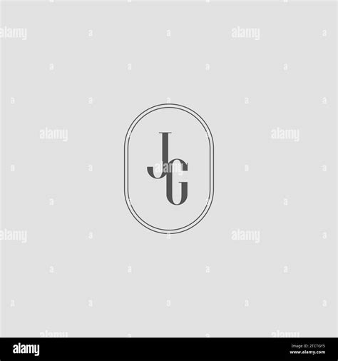 Initial Jg Wedding Monogram Logo Design Vector Graphic Stock Vector