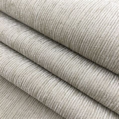 Flax Beige Chenille Fabric | Heavyweight Upholstery | 54" Wide | By the Yard | - Fabric Warehouse