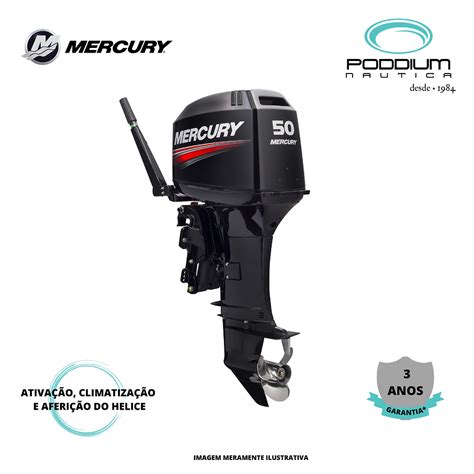 MOTOR DE POPA MERCURY 50 HP ELPTO COMANDO À DISTANCIA POWER TRIM 2