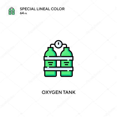 Tanque de oxígeno Icono especial de vector de color lineal Iconos de