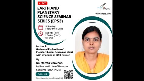 Iirees Earth And Planetary Science Seminar Series Eps Lecture