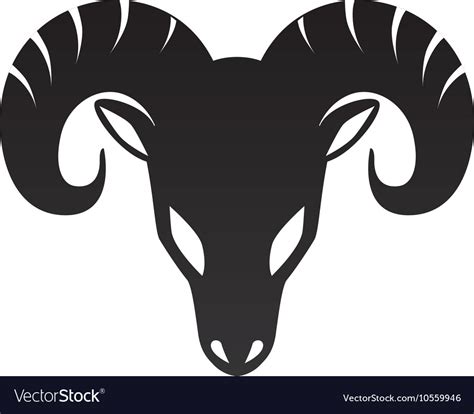 Ram Horn Aries Zodiac Royalty Free Vector Image