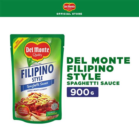 Del Monte Filipino Style Spaghetti Sauce G Servings Save G