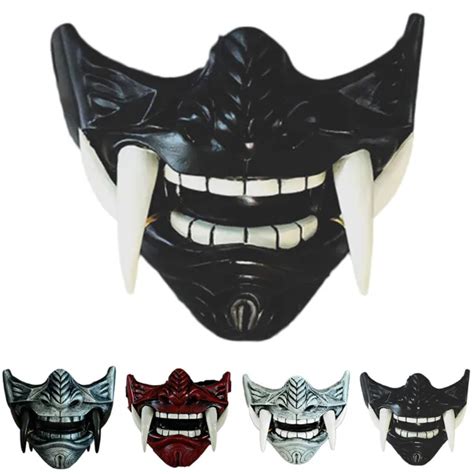 Japanese Prajna Devil Hannya Noh Kabuki Demon Oni Samurai Half Mask