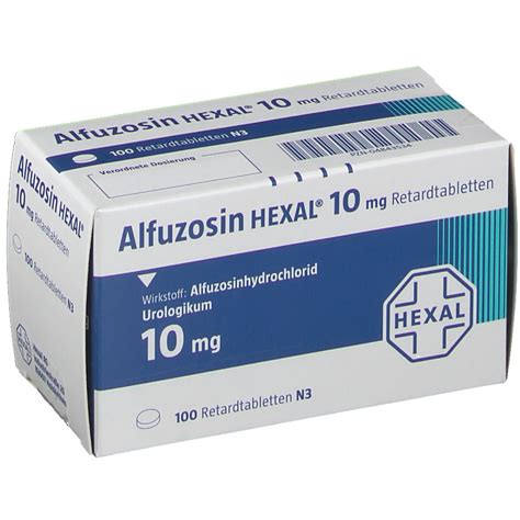 ALFUZOSIN HEXAL 10 Mg Retardtabletten 100 St Mit Dem E Rezept Kaufen