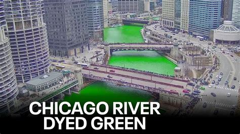 Chicago River Dyed Green For St Patrick S Day YouTube