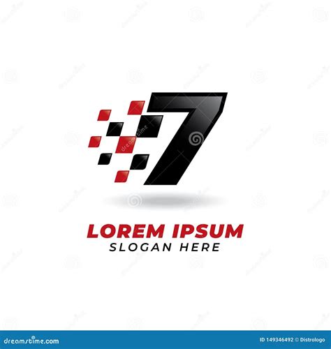 Number Seven 7 Racing Icon Symbol Design Racing Number Logo Design