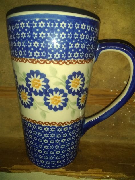 U Swiderek Stoneware Pottery Poland Vintage Mug W Boleslawcu