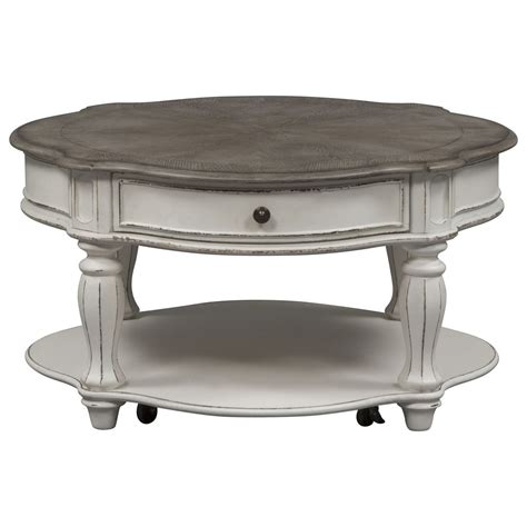 Liberty Furniture Magnolia Manor Round Cocktail Table with Casters | Standard Furniture ...