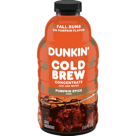 Pumpkin Spice Flavored Coffee Concentrate Dunkin Coffee