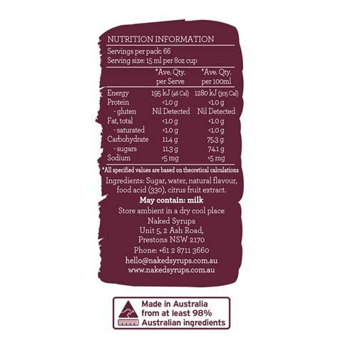 Naked Syrups Hazelnut Flavouring Ltr