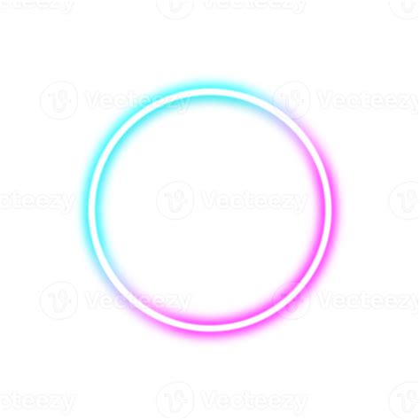 Colorful Glowing Circle Neon 24382348 Png