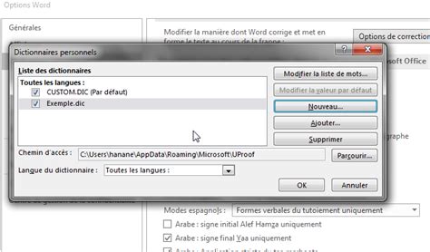 Tuto Word Cr Er Ou Utiliser Un Dictionnaires Personnalis S Tutoriel