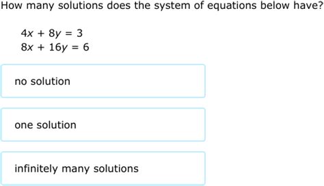 IXL - Find the number of solutions to a system of equations (Algebra 1 ...