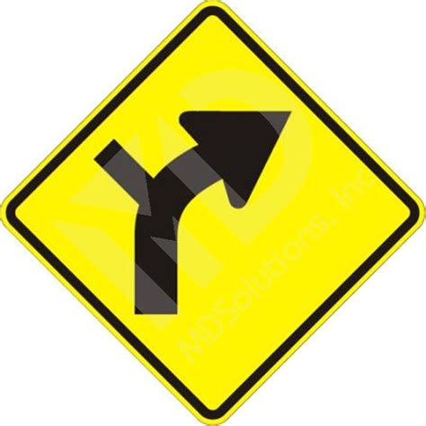 W1 10 Right Horizontal Alignment Sign