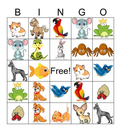 Printable Pet Bingo Cards | Images and Photos finder