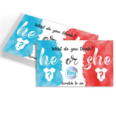 Buy 30 Pack Gender Reveal Scratch Off Cards Gender Announcement Cards