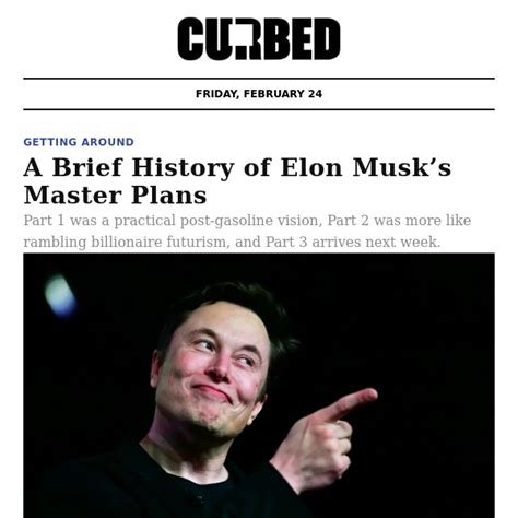 A Brief History Of Elon Musks Master Plans New York Magazine