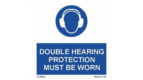 Mss Mandatory Action Signs Double Hearing Protection Must Be Worn