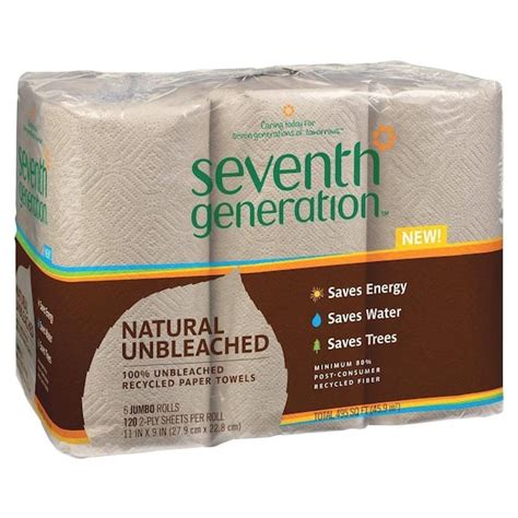 Seventh Generation Natural Unbleached 100 Recycled 2 Ply Jumbo Roll Paper Towels 120 Sheets