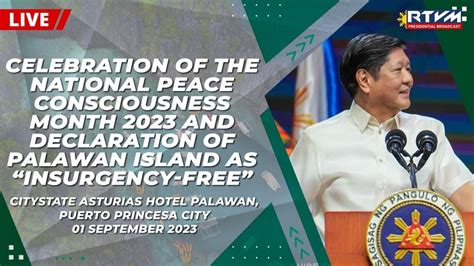 National Peace Consciousness Month And Declaration Of Palawan Island As