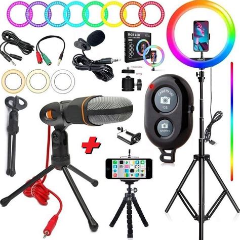 Ring Light Iluminador Rgb Colorido Luz Led Make Profissional Hinglight