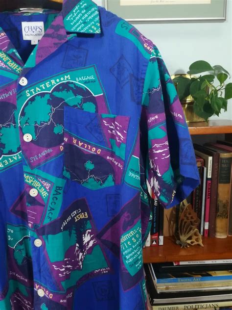 80s Vintage Chaps Ralph Lauren Polo Short Sleeve Pat Gem